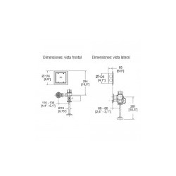 Fluxómetro de sensor para Mingitorio
